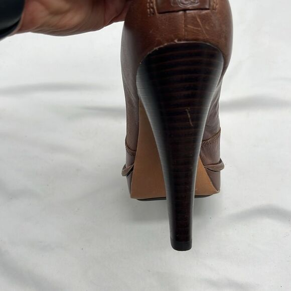 UGG Jameson Brown Leather Platform Heels - Picture 9 of 10